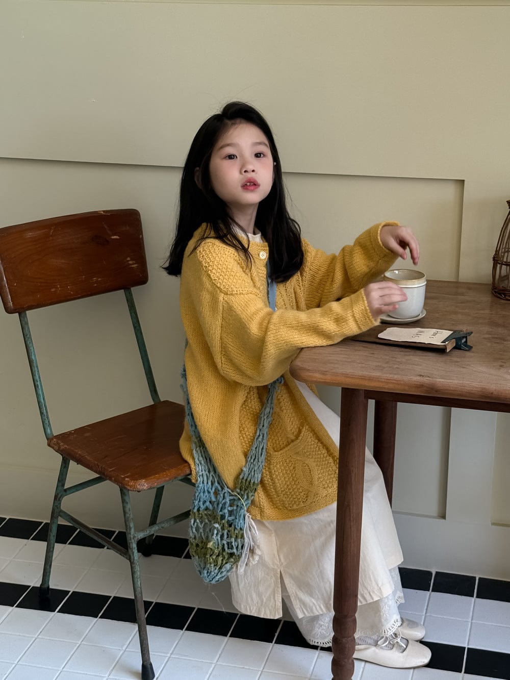 カーディガン・パーカー ケーブル編みニットカーディガン キッズセーター【mh0010960】