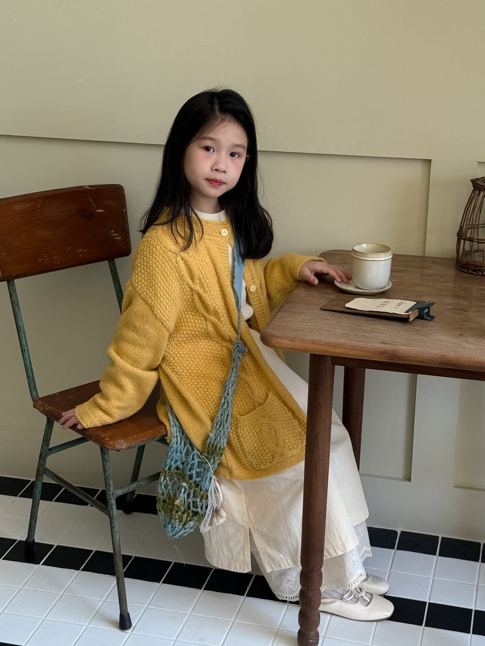 カーディガン・パーカー ケーブル編みニットカーディガン キッズセーター【mh0010960】