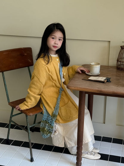 カーディガン・パーカー ケーブル編みニットカーディガン キッズセーター【mh0010960】