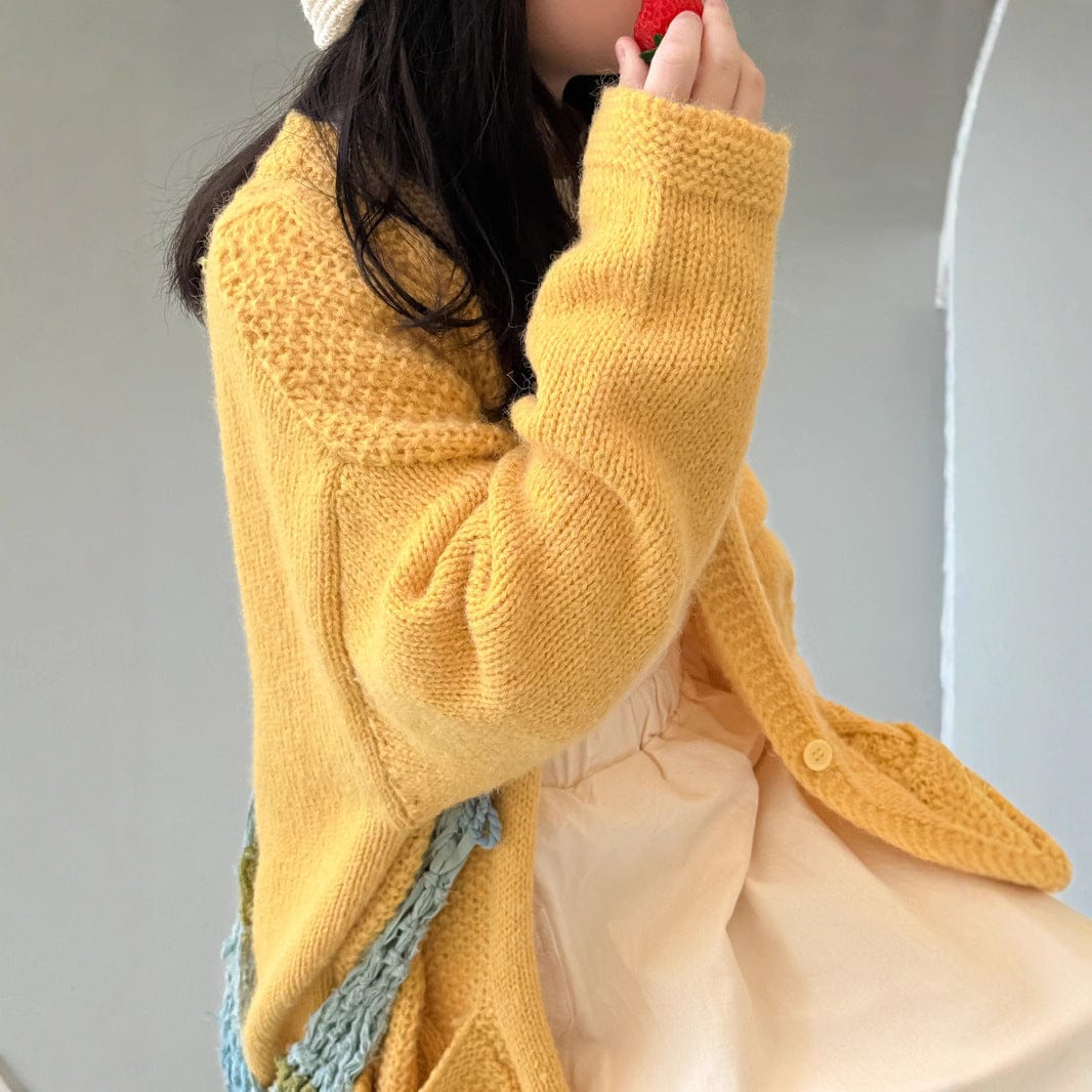 カーディガン・パーカー ケーブル編みニットカーディガン キッズセーター【mh0010960】