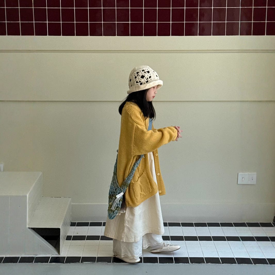 カーディガン・パーカー ケーブル編みニットカーディガン キッズセーター【mh0010960】