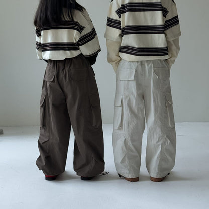 ロングパンツ・スウェットパンツ ベーシックワイドカーゴパンツ キッズイージーパンツ【mh0010970】