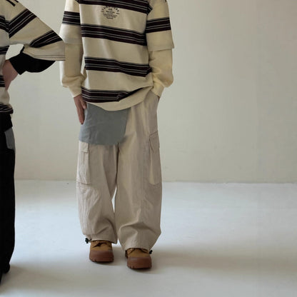 ロングパンツ・スウェットパンツ ベーシックワイドカーゴパンツ キッズイージーパンツ【mh0010970】