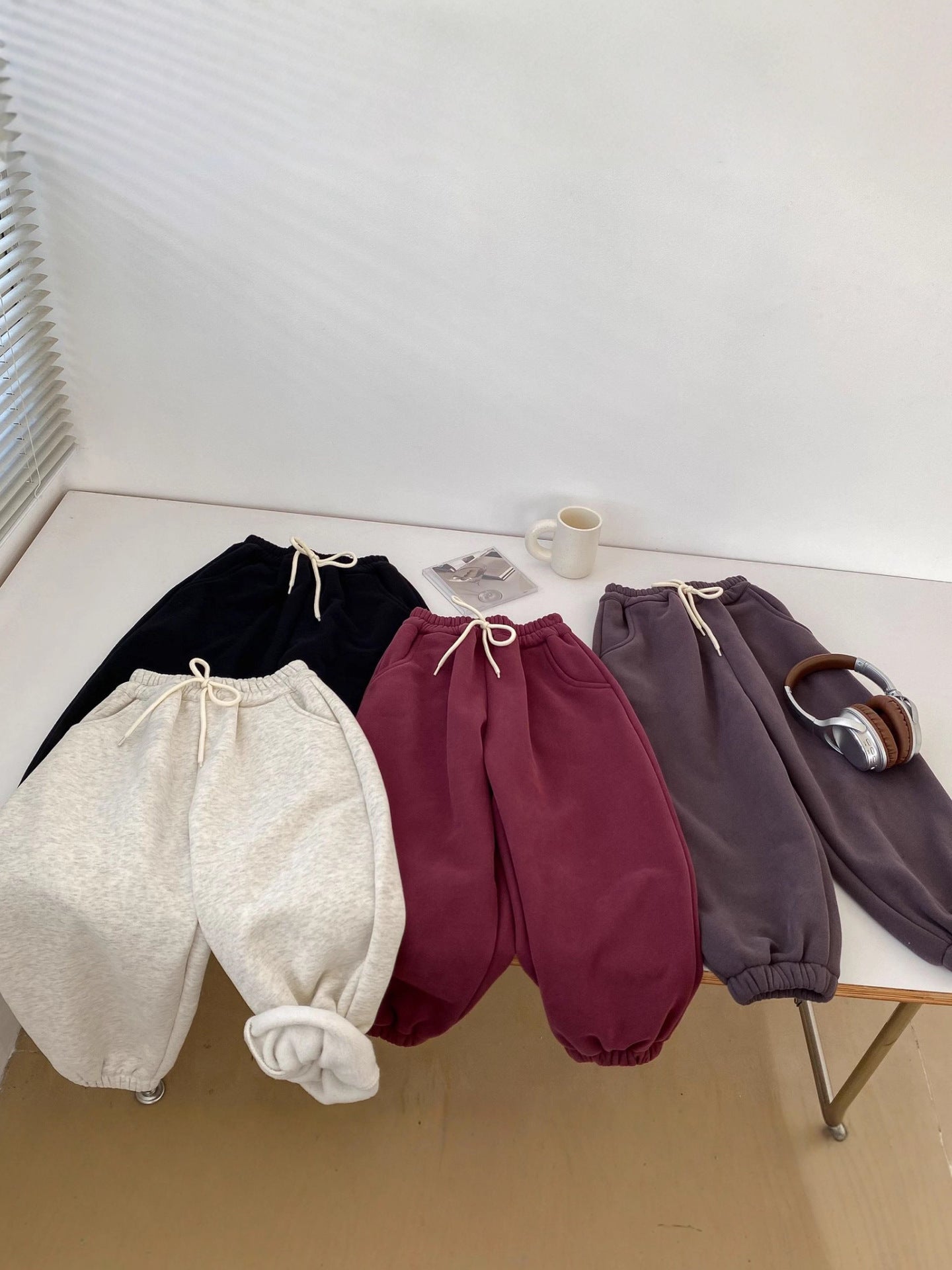 ロングパンツ・スウェットパンツ 裏起毛スウェットパンツ 厚手 ゆったり ジョガーパンツ【mh0011652】