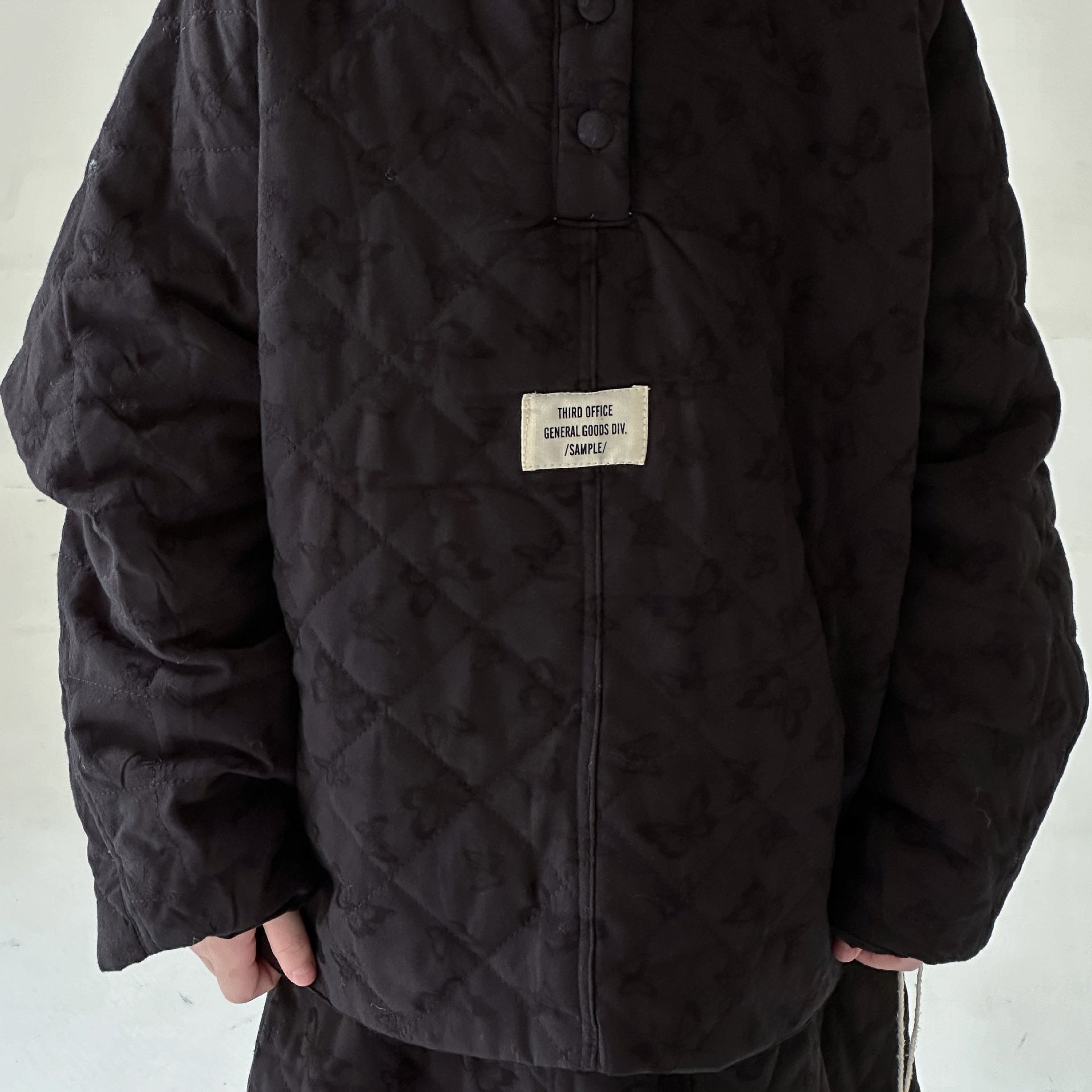 長袖セットアップ キルティングジャケット スカート セットアップ ノーカラー【mh0011654】