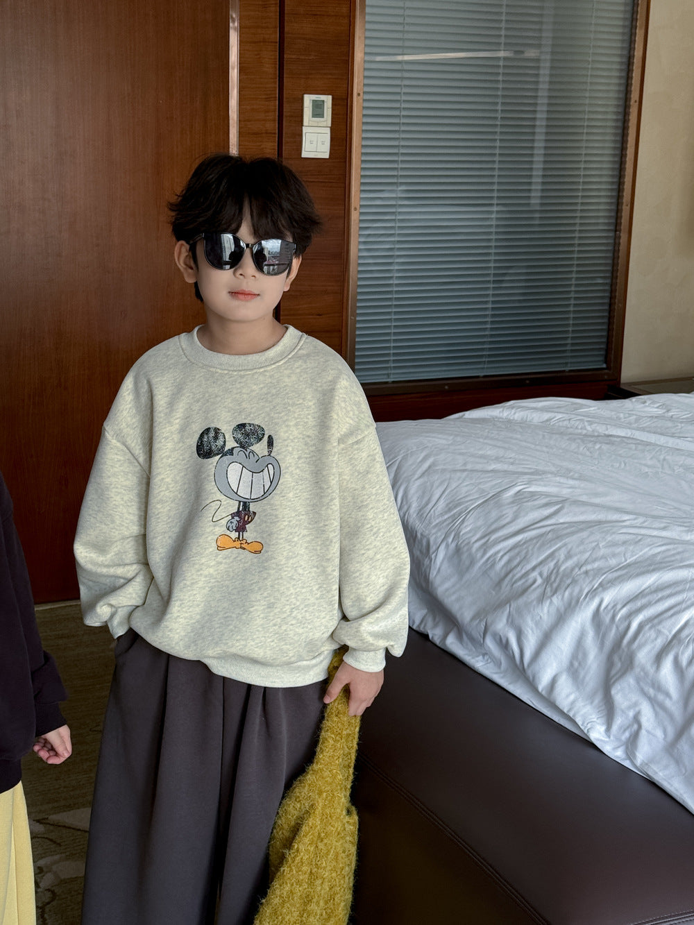 トレーナー・フーディ スウェットトレーナー キッズ 裏起毛 プルオーバー クルーネック 厚手 アート柄 トップス【mh0011657】