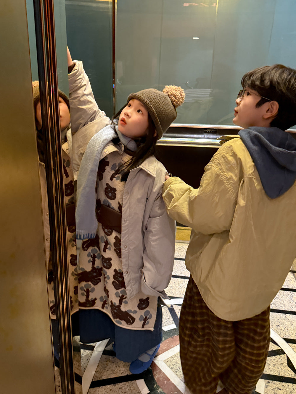 ショートコート・ジャケット・ジャンパー ブルゾンジャケット キッズ 中綿 厚手 ラペル ショート丈 カジュアル アウター【mh0011661】