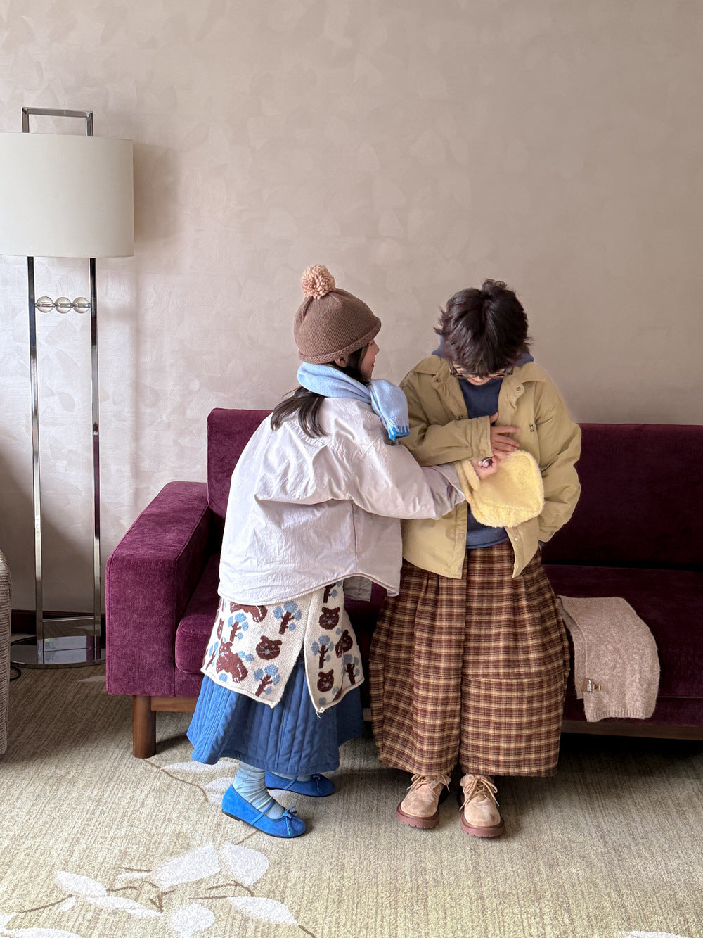 ショートコート・ジャケット・ジャンパー ブルゾンジャケット キッズ 中綿 厚手 ラペル ショート丈 カジュアル アウター【mh0011661】