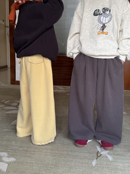 ロングパンツ・スウェットパンツ スウェットパンツ キッズ 裏起毛 厚手 無地 ストレート ルーズフィット【mh0011672】
