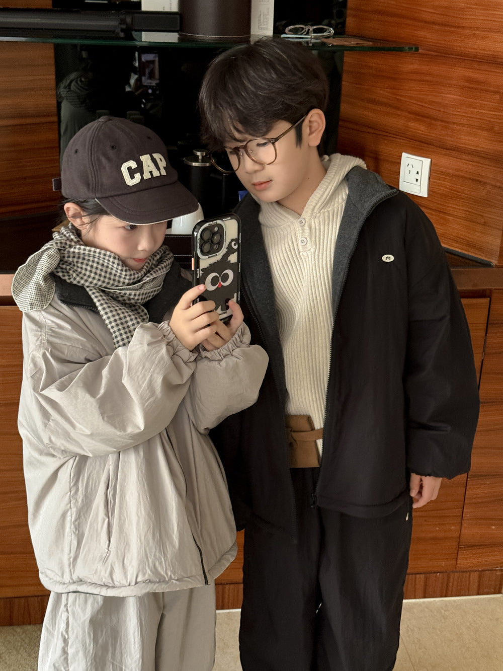 長袖セットアップ セットアップ キッズ 中綿 厚手 キルティング スタンドカラー カジュアル【mh0011675】