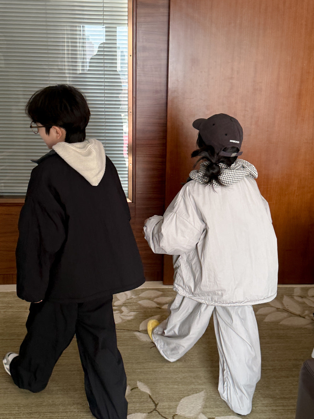 長袖セットアップ セットアップ キッズ 中綿 厚手 キルティング スタンドカラー カジュアル【mh0011675】