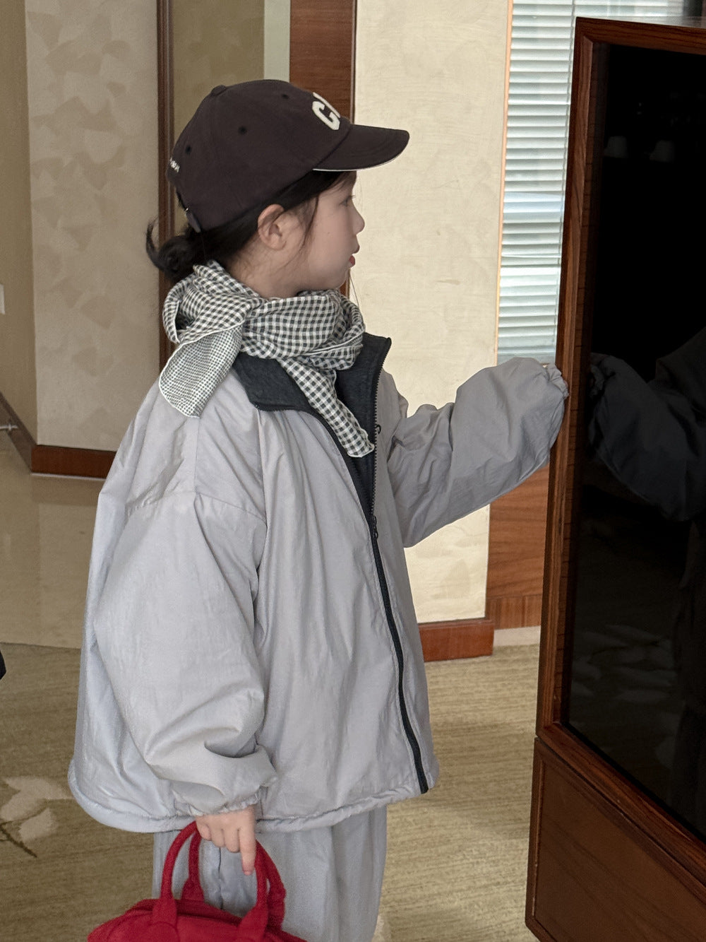 長袖セットアップ セットアップ キッズ 中綿 厚手 キルティング スタンドカラー カジュアル【mh0011675】