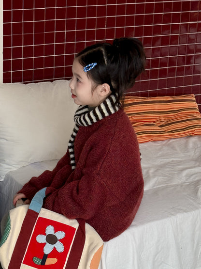 カーディガン・パーカー ニットカーディガン キッズ 裏起毛 厚手 無地 ジップアップ カジュアル【mh0011682】