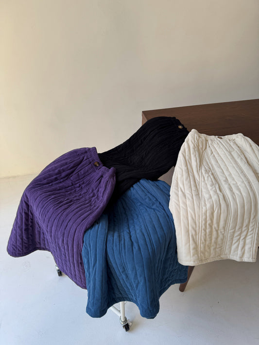 スカート キルティングスカート キッズ 中綿 厚手 ロング丈 シンプル【mh0011687】