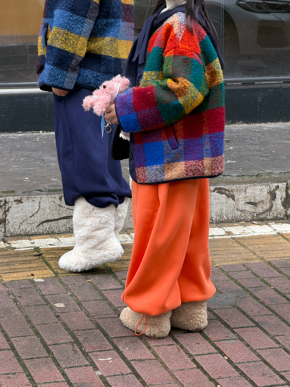 ショートコート・ジャケット・ジャンパー マドラスチェックノーカラージャケット カラフルブロックチェック アウター【mh0011873】
