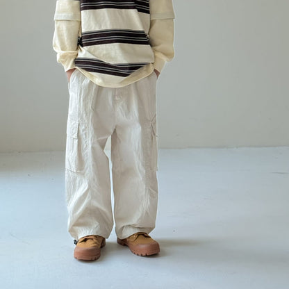 ロングパンツ・スウェットパンツ Off-White / 90cm ベーシックワイドカーゴパンツ キッズイージーパンツ【mh0010970】