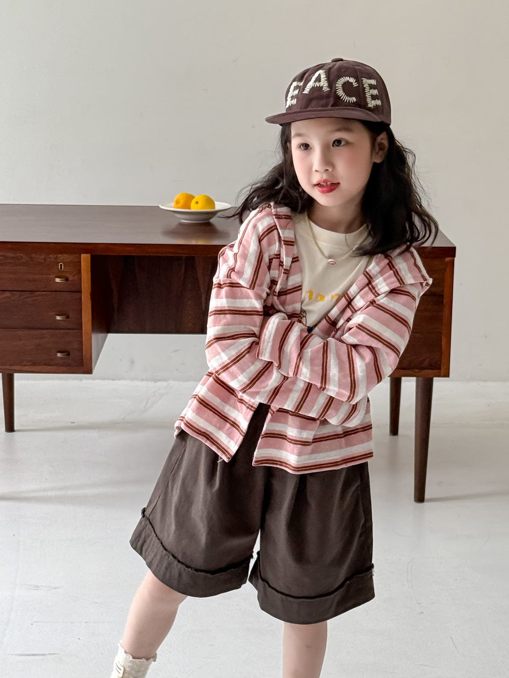 カーディガン・パーカー Pink / 90cm ボーダーフーディサマーカーディガンジャケット【mh0010070】