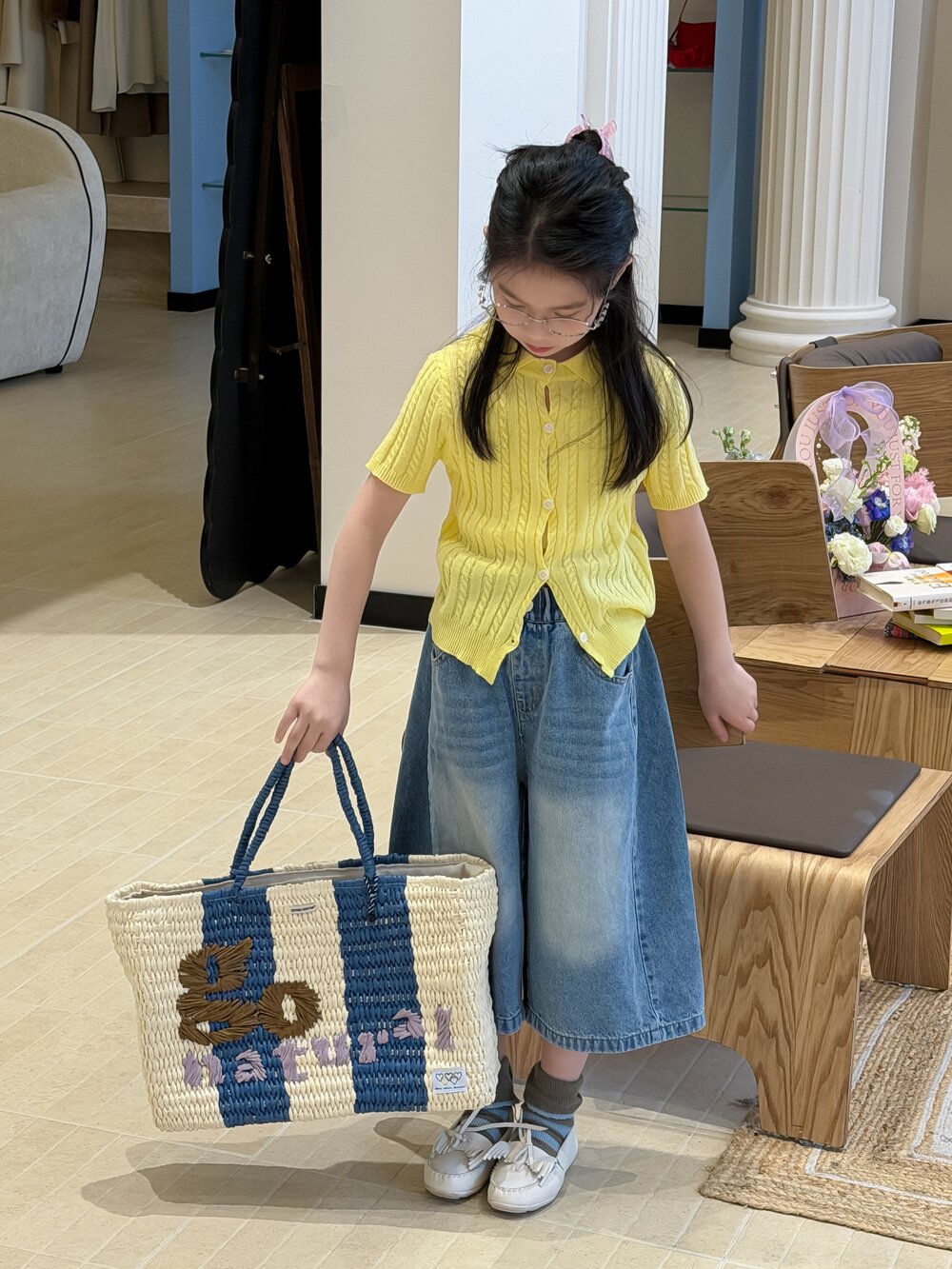 デニムパンツ Retro Denim Soft Wide Leg Pants レトロソフトデニムワイドパンツ【mh0012105】
