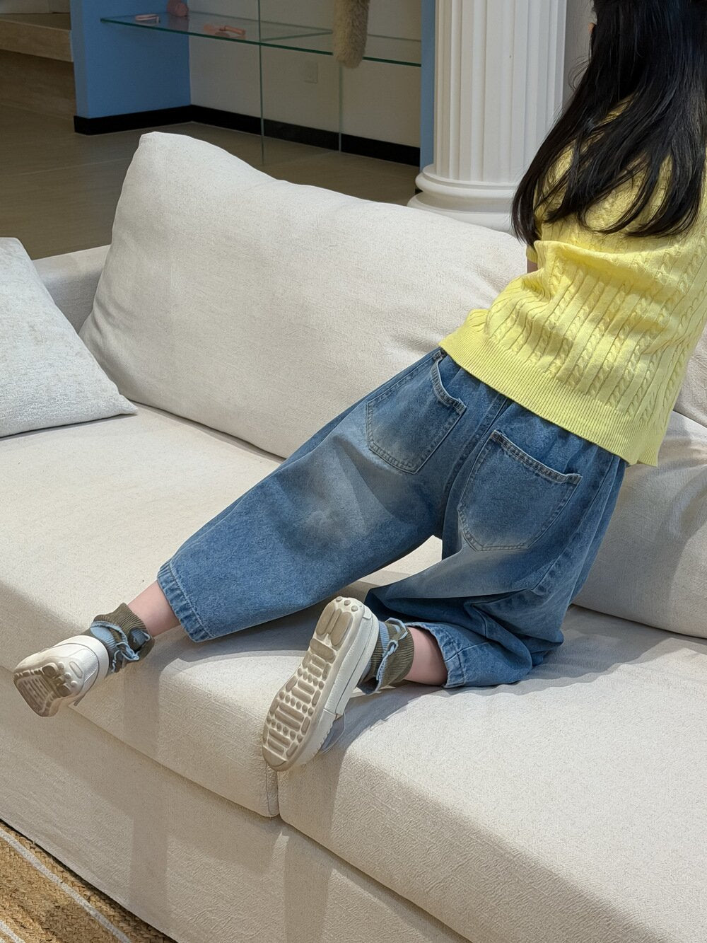 デニムパンツ Retro Denim Soft Wide Leg Pants レトロソフトデニムワイドパンツ【mh0012105】