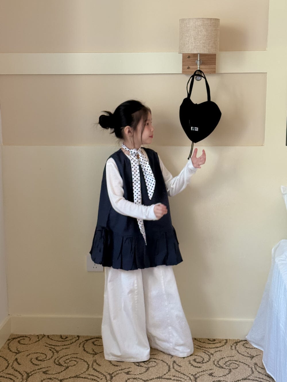 ノースリーブセットアップ サイドリボンドロストノースリーブチュニックブラウス/インナー長袖Tシャツ【mh0010758】