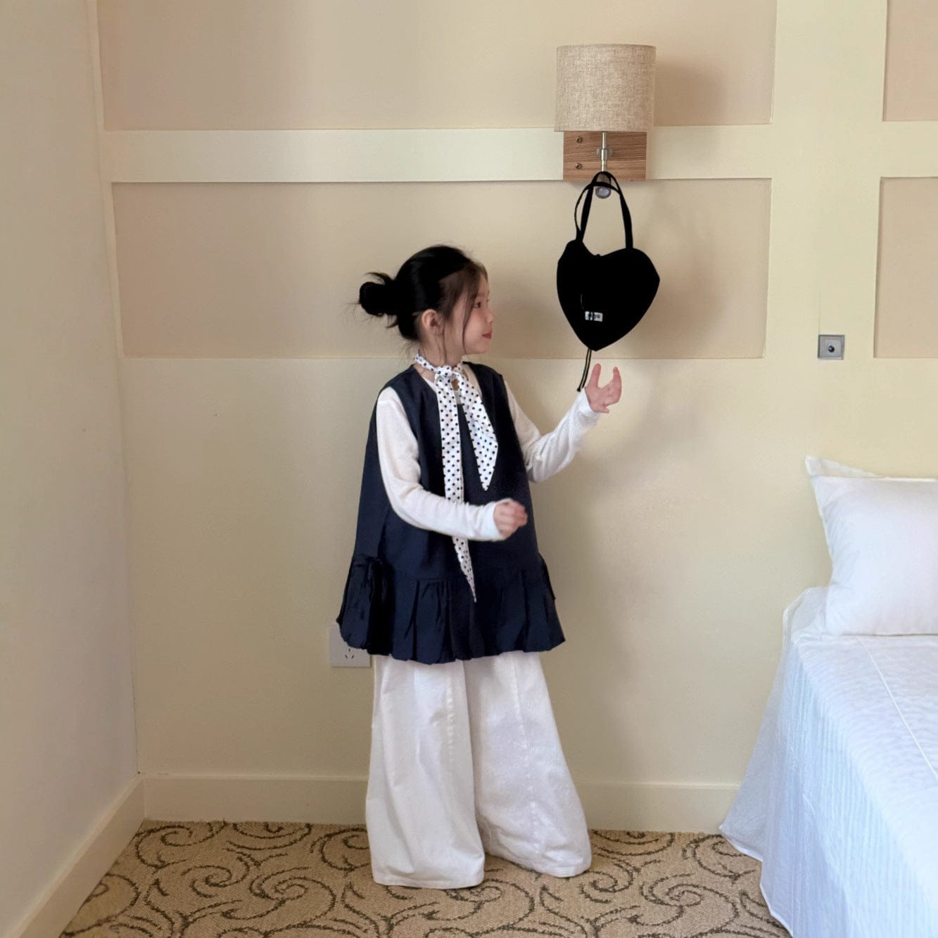 ノースリーブセットアップ サイドリボンドロストノースリーブチュニックブラウス/インナー長袖Tシャツ【mh0010758】