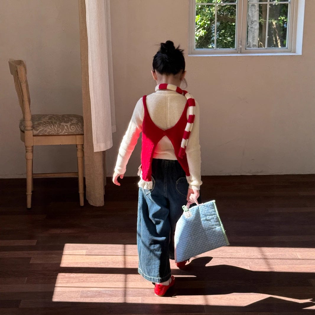 ベスト レイヤードレースタンクトップ ニットベスト/インナー長袖Tシャツ【mh0010956】