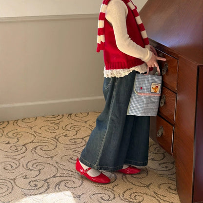 ベスト レイヤードレースタンクトップ ニットベスト/インナー長袖Tシャツ【mh0010956】