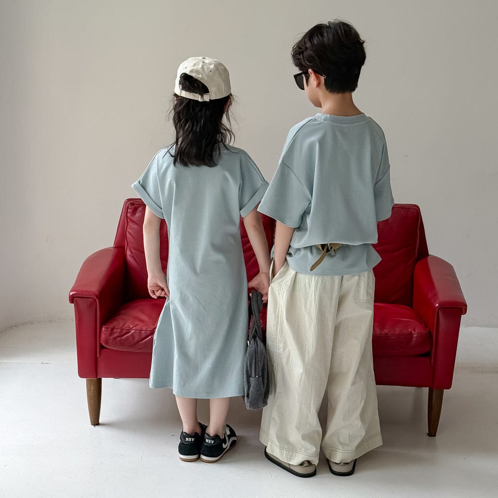 半袖ワンピース レターロゴ半袖Tシャツワンピース/半袖Tシャツ【mh0010041】