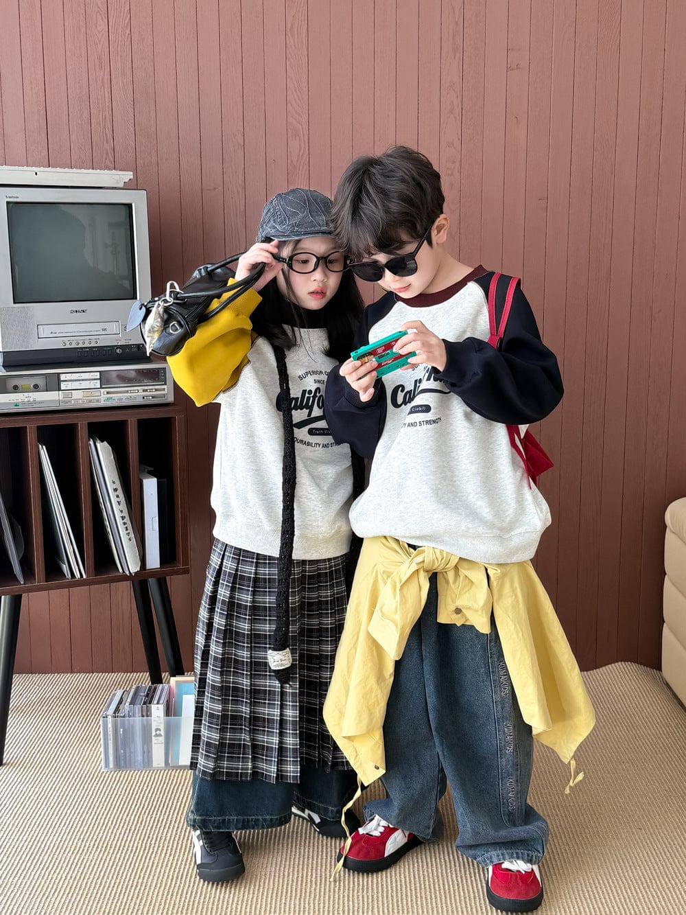 長袖Tシャツ グラフィックプリント長袖スウェット ラグランスリーブトップス【mh0010955】