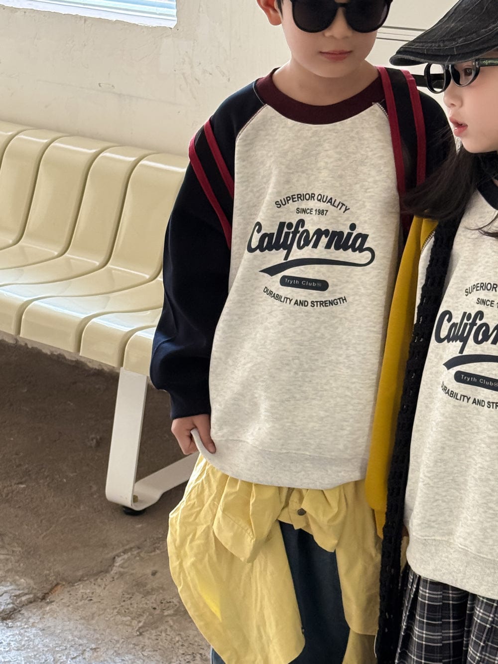 長袖Tシャツ Navy Blue / 90cm グラフィックプリント長袖スウェット ラグランスリーブトップス【mh0010955】