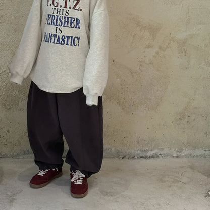 長袖Tシャツ キッズトップス レターロゴプリント厚手長袖Tシャツ 2カラー【mh0007573】