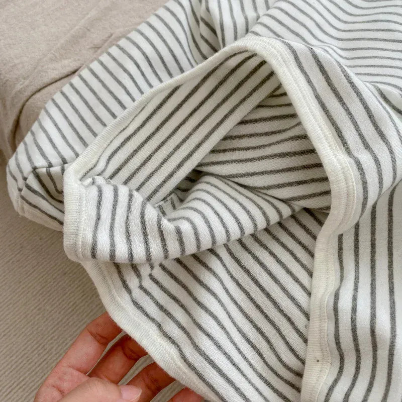 長袖Tシャツ キッズトップス シンプルベーシックボーダー/無地長袖Tシャツ【mh0007645】