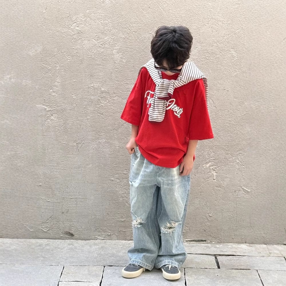 半袖Tシャツ レターロゴプリント半袖Tシャツ【mh0009693】