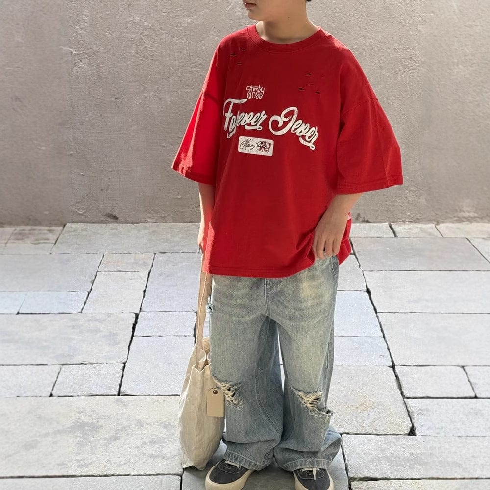 半袖Tシャツ レターロゴプリント半袖Tシャツ【mh0009693】