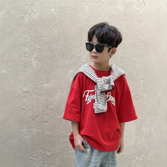 半袖Tシャツ レターロゴプリント半袖Tシャツ【mh0009693】