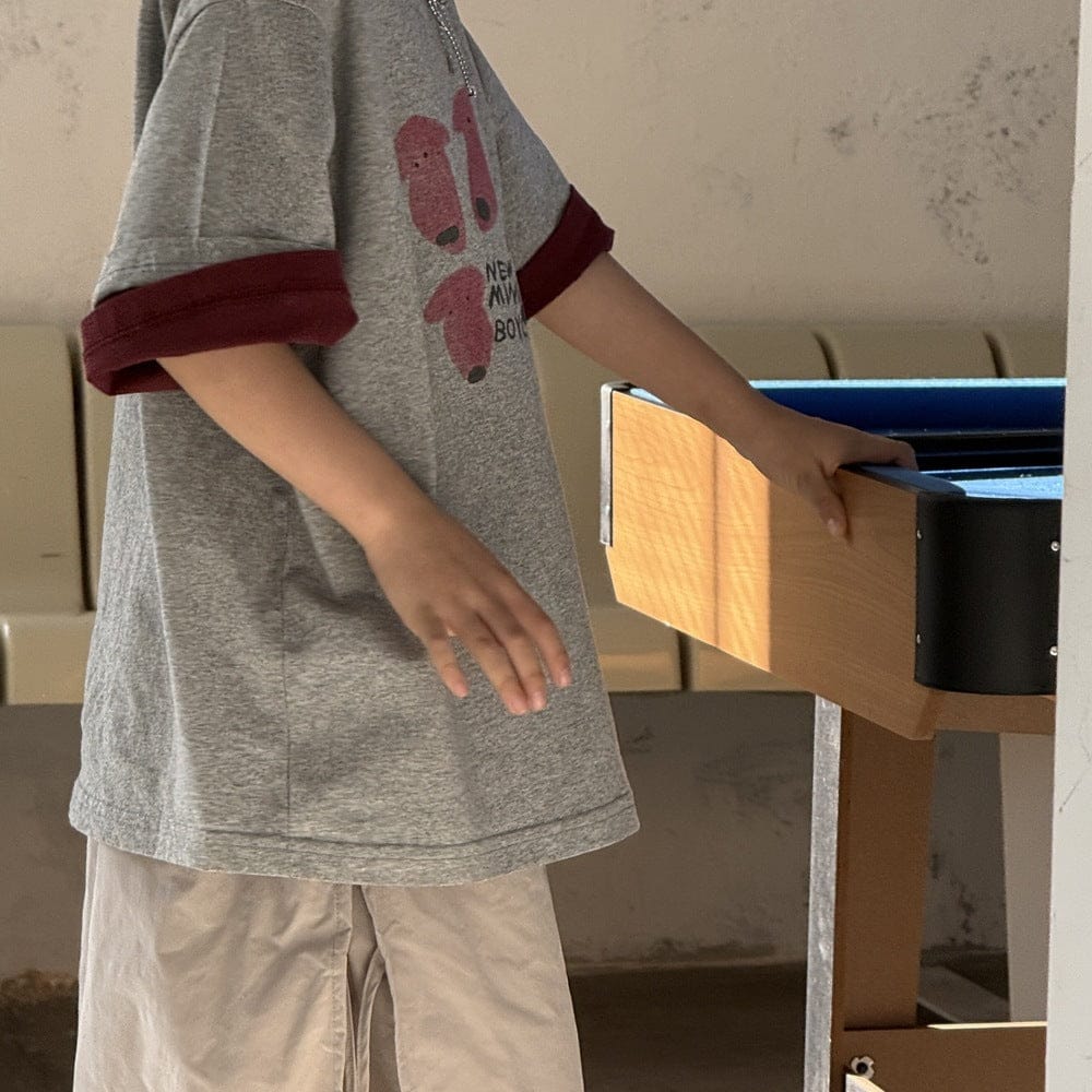 半袖Tシャツ ドッグ犬プリントルーズ半袖Tシャツ【mh0009698】