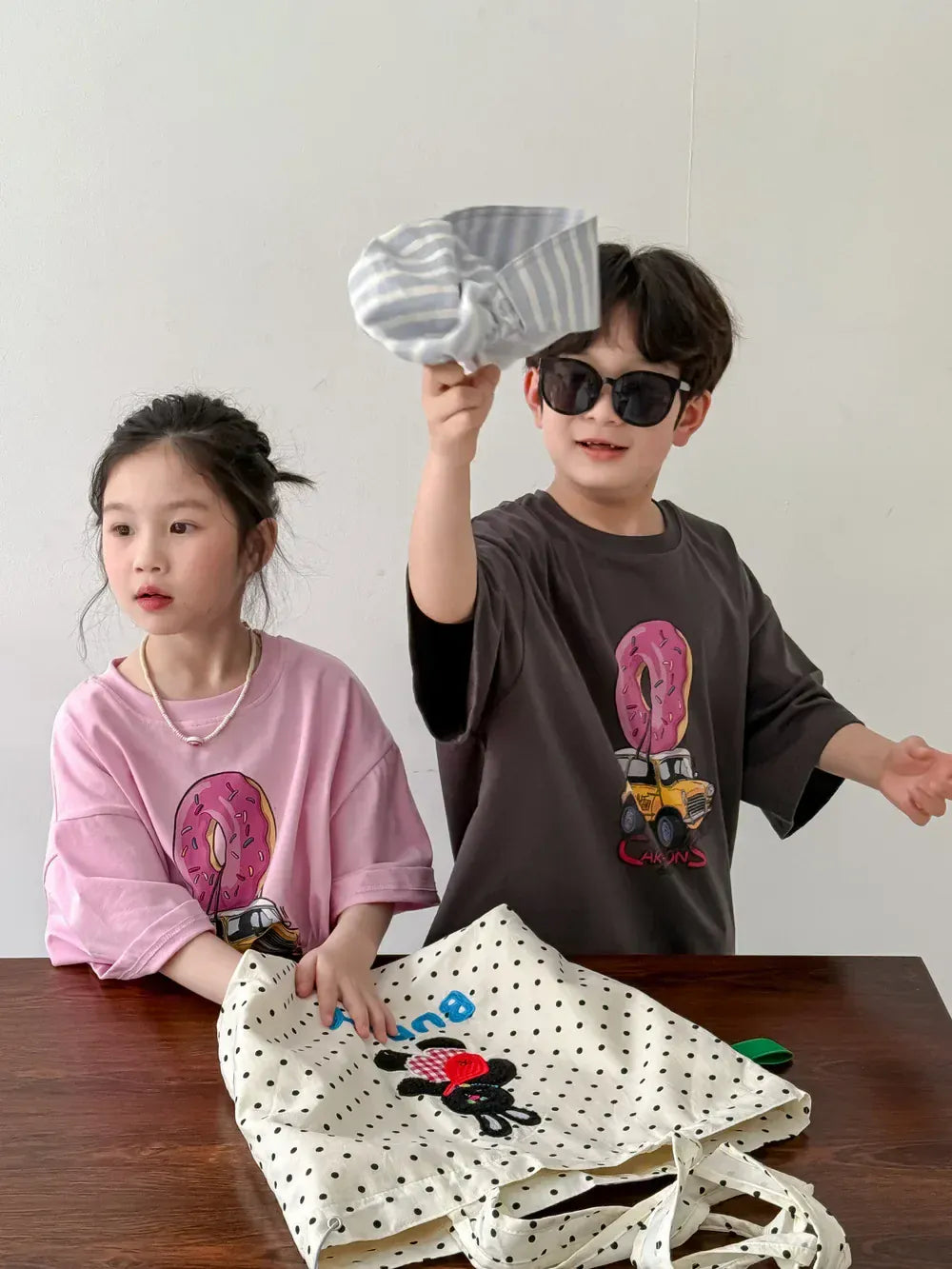 半袖Tシャツ ドーナツカープリント半袖Tシャツ【mh0010044】