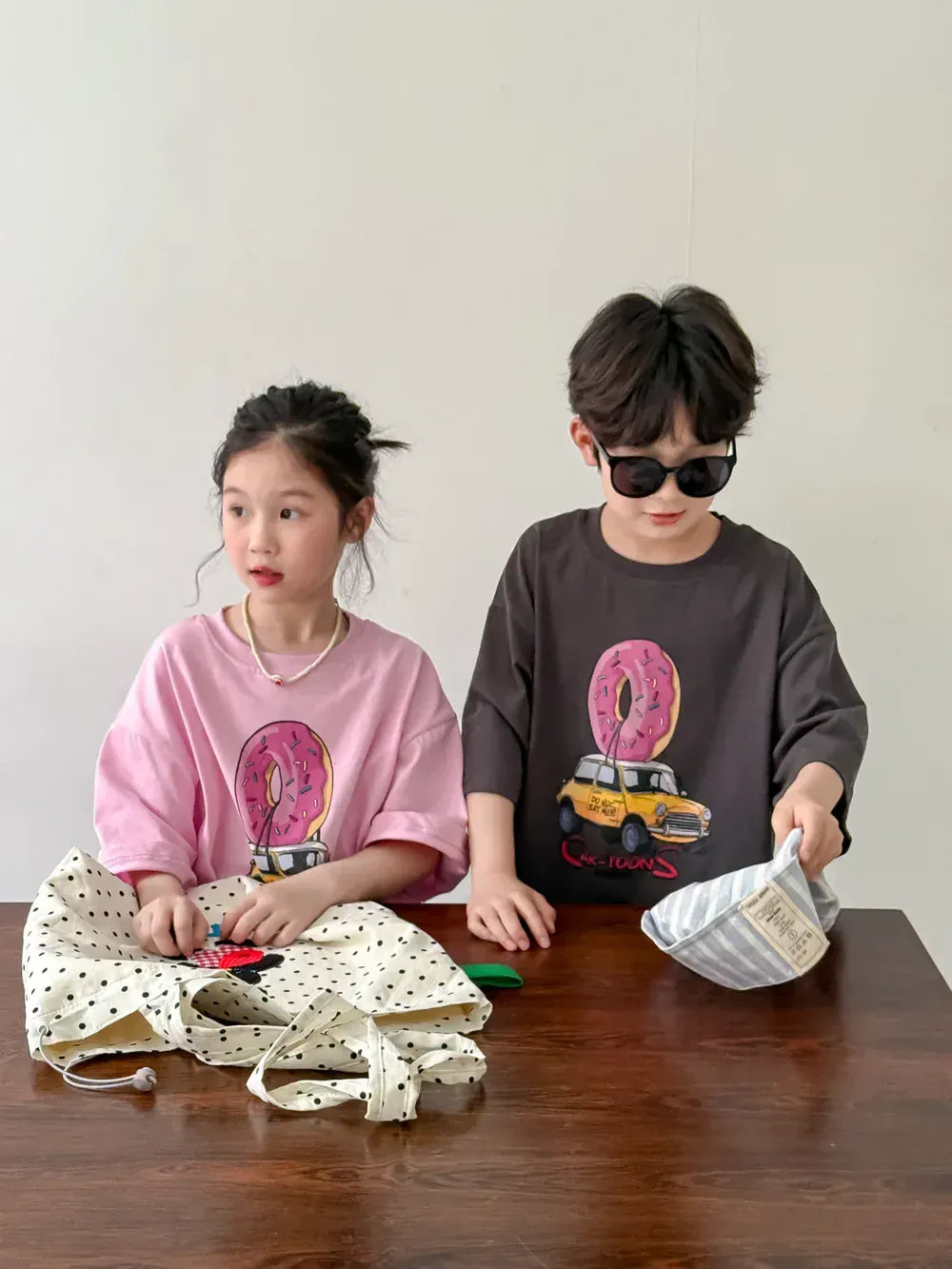 半袖Tシャツ ドーナツカープリント半袖Tシャツ【mh0010044】