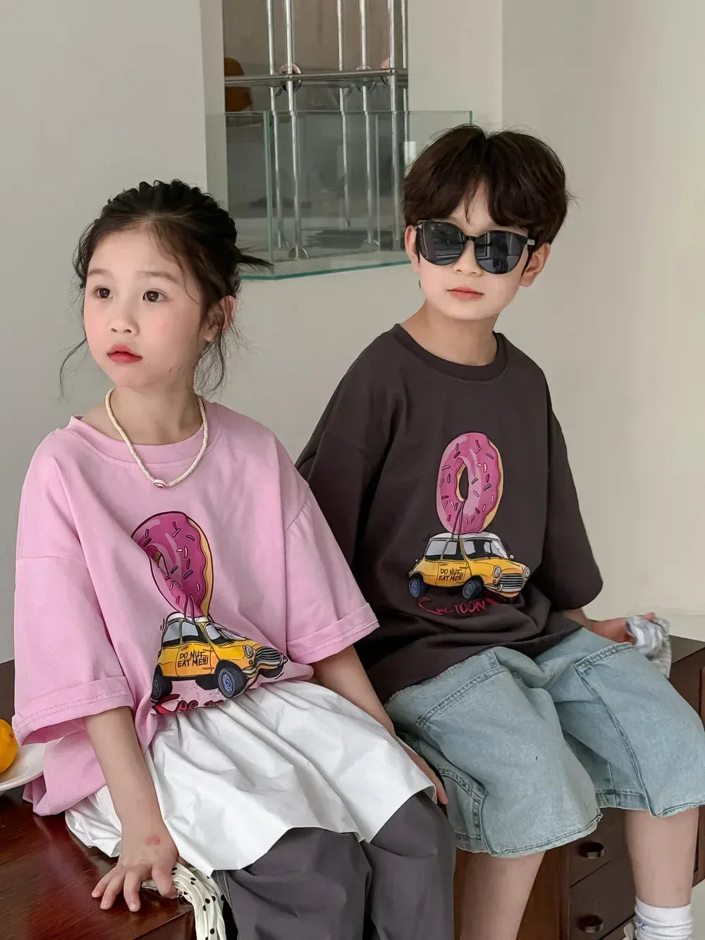 半袖Tシャツ ドーナツカープリント半袖Tシャツ【mh0010044】