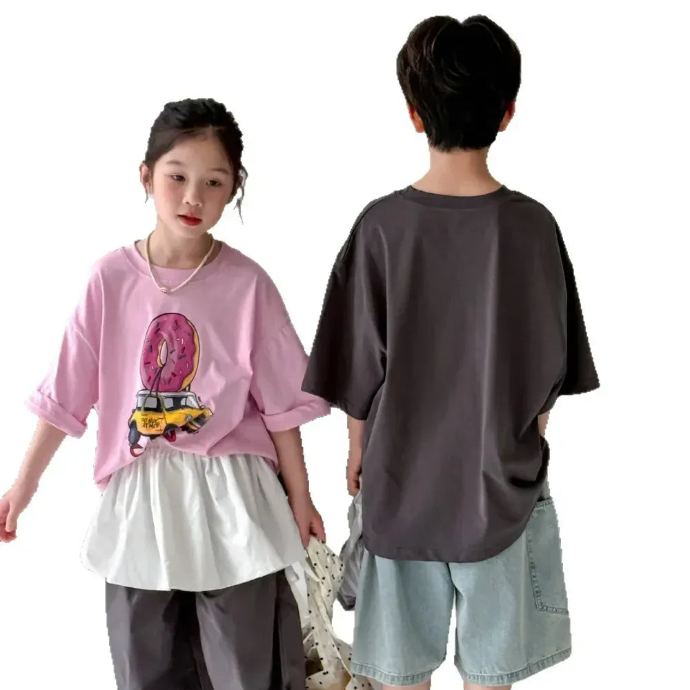 半袖Tシャツ ドーナツカープリント半袖Tシャツ【mh0010044】