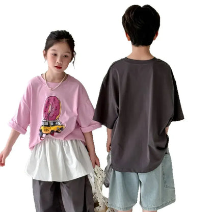 半袖Tシャツ ドーナツカープリント半袖Tシャツ【mh0010044】