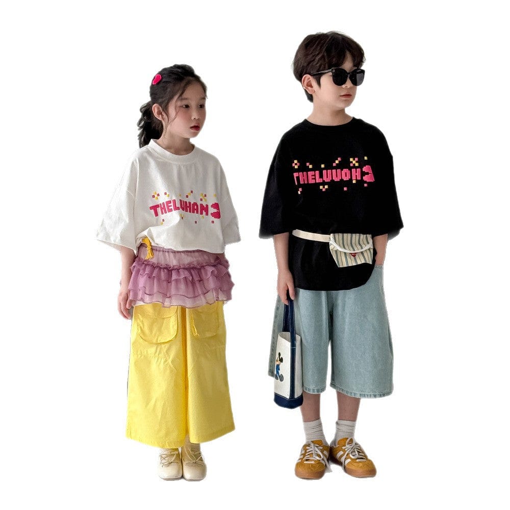 半袖Tシャツ レターゲームコンソール半袖Tシャツ【mh0010052】