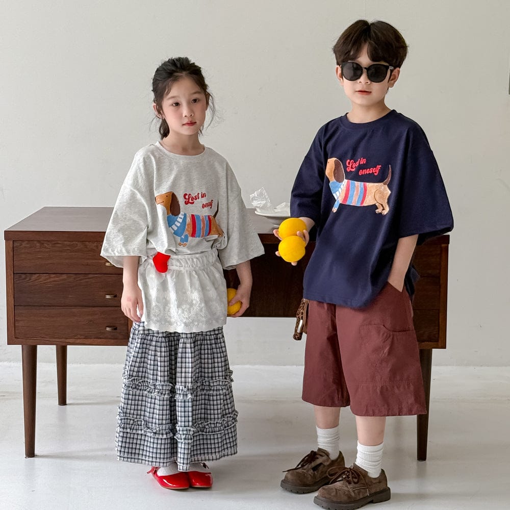 半袖Tシャツ ダックスフントプリント半袖Tシャツ【mh0010053】