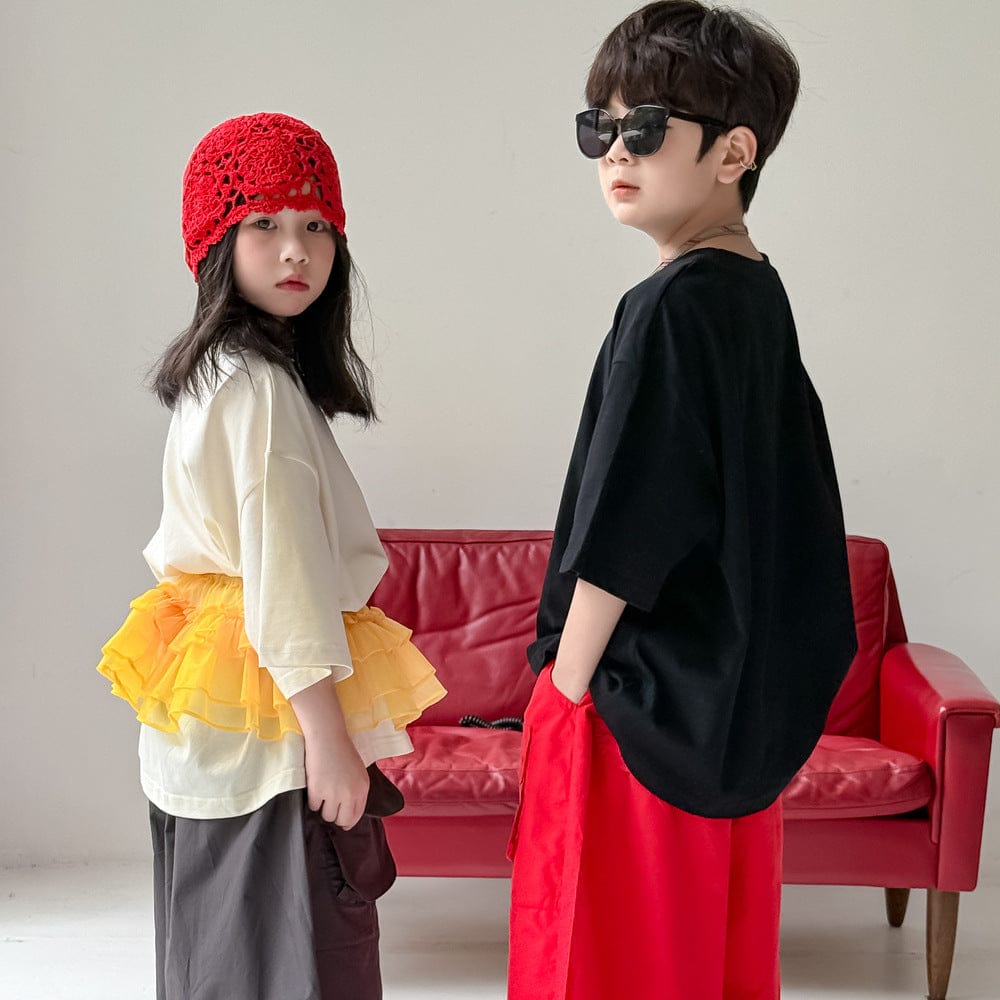 半袖Tシャツ レターバナナプリント半袖Tシャツ【mh0010056】