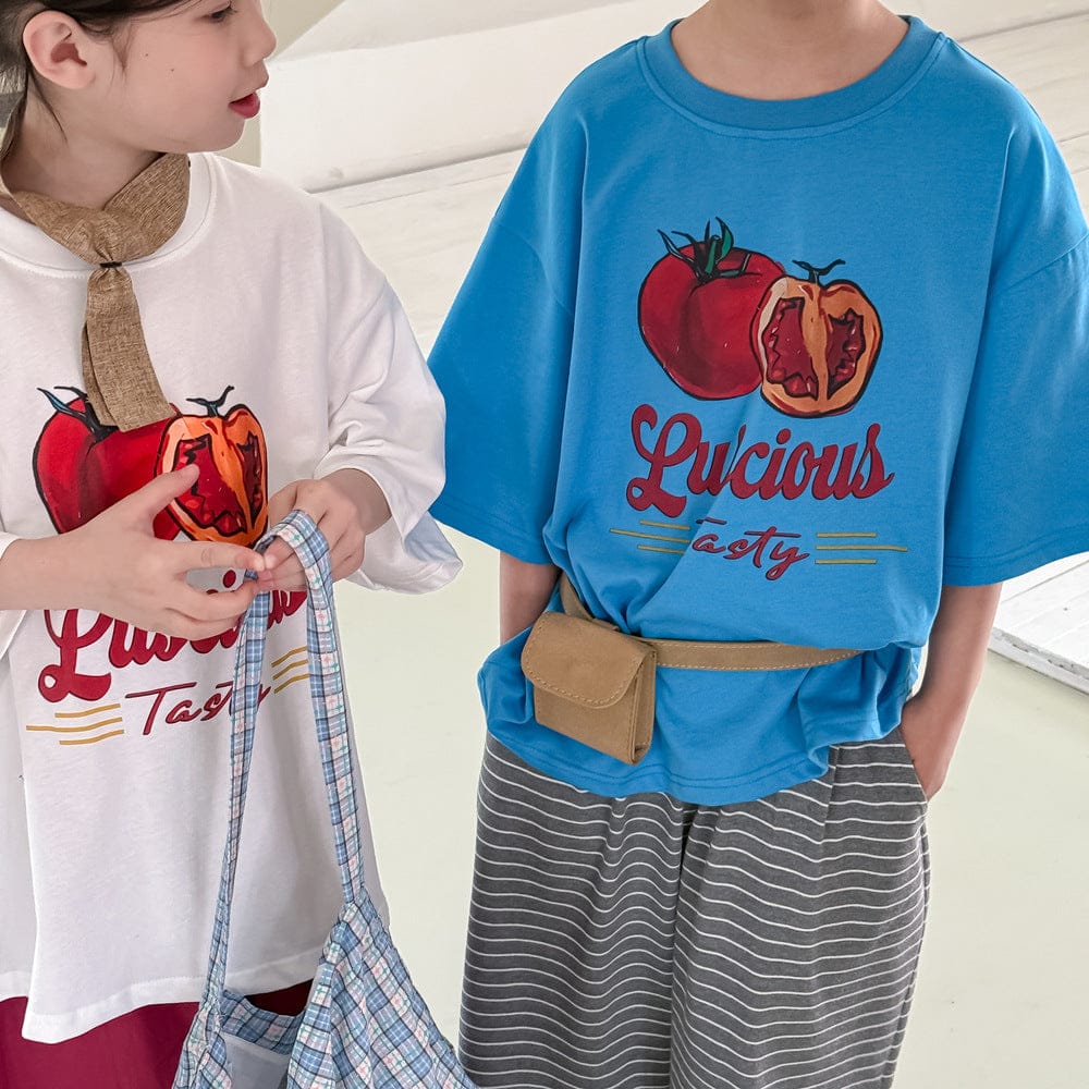 半袖Tシャツ トマトプリント半袖Tシャツ【mh0010058】