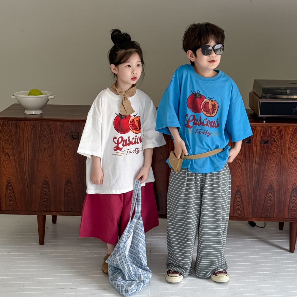 半袖Tシャツ トマトプリント半袖Tシャツ【mh0010058】