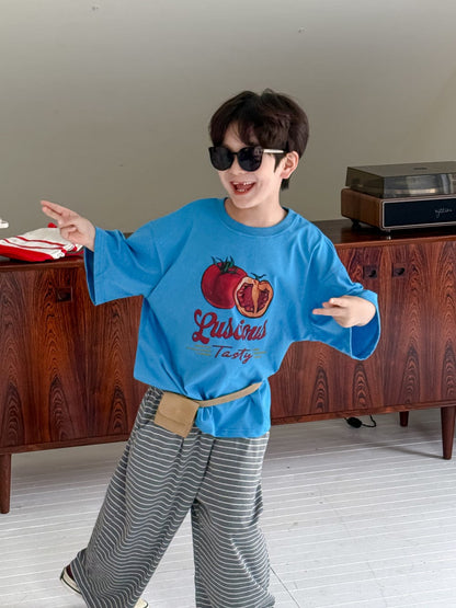 半袖Tシャツ トマトプリント半袖Tシャツ【mh0010058】