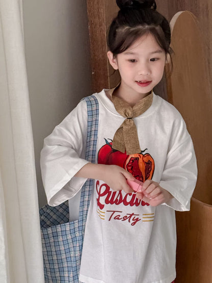 半袖Tシャツ トマトプリント半袖Tシャツ【mh0010058】