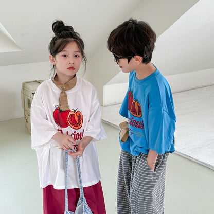 半袖Tシャツ トマトプリント半袖Tシャツ【mh0010058】