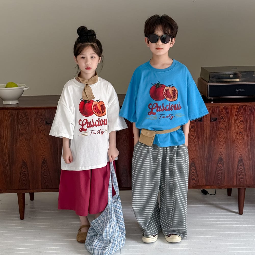 半袖Tシャツ トマトプリント半袖Tシャツ【mh0010058】